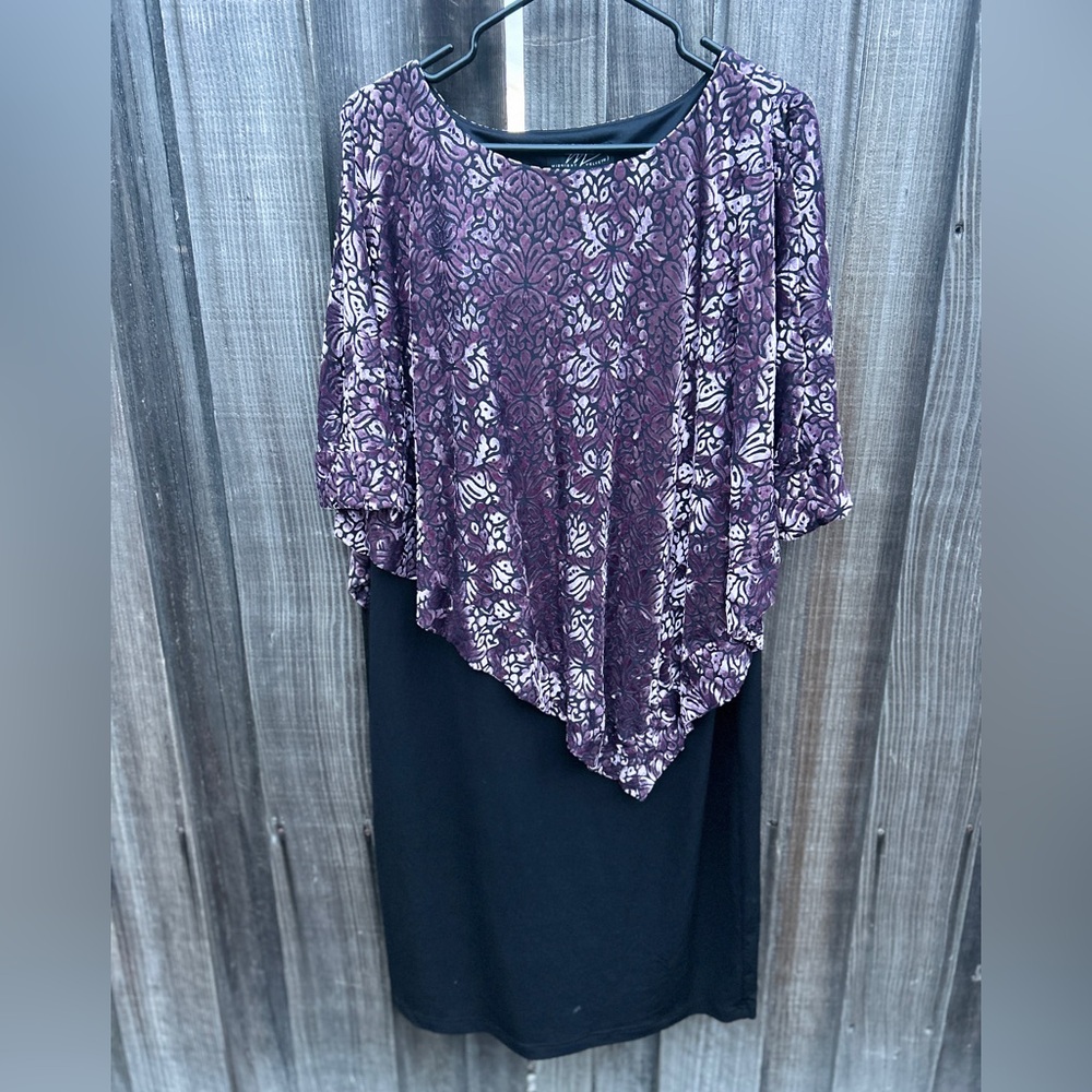 Midnight Velvet Black and Purple Apparel size 16